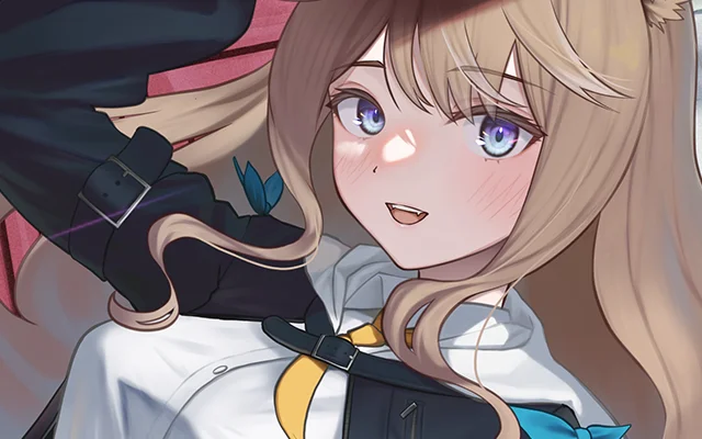 革ジャケットの子